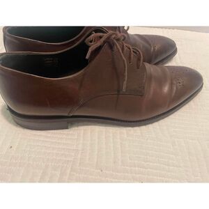 Hawes & Curtis Leather Cap Toe Oxford Dress Shoes Size 10 1/2 Men Brown